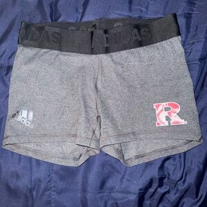 Adidas Women's Gray Rutgers spandex shorts